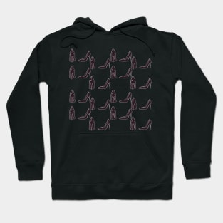 black heels pattern Hoodie